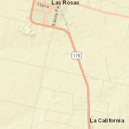 Las Rosas Street Map
