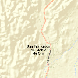 San Francisco del Monte de Oro Street Map