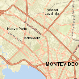 Cerrito Montevideo Street Map