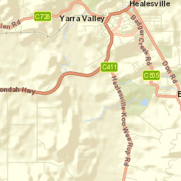 Healesville Street Map
