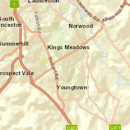 Kings Meadows Street Map