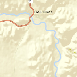 Las Plumas Street Map