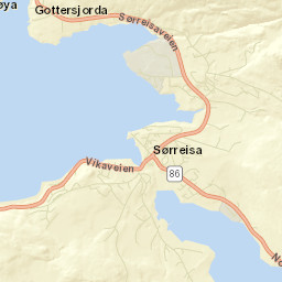 Sørreisa Street Map