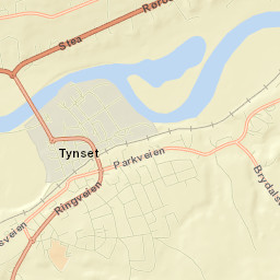 Tynset Street Map