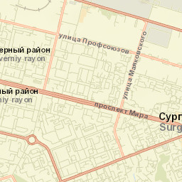 Surgut Street Map