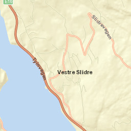 Vestre Slidre Street Map