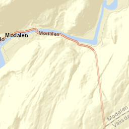 Modalen Street Map