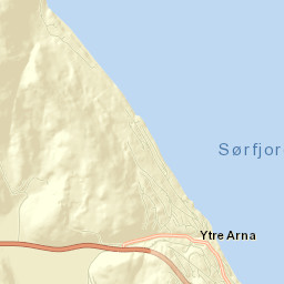 Ytre Arna Street Map