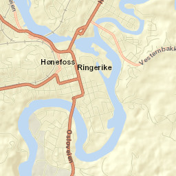 Hønefoss Street Map