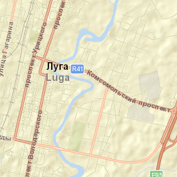 Luga Street Map