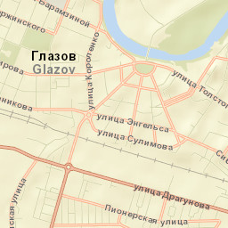 Glazov Street Map