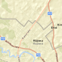Rūjiena Street Map