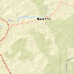 Naukšēni Street Map