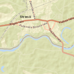 Strenči Street Map