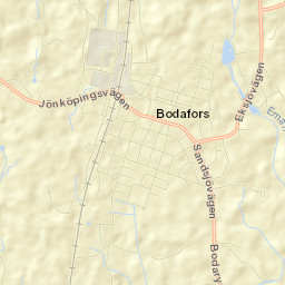 Bodafors Street Map