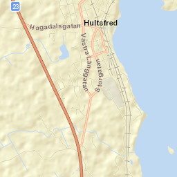 Hultsfred Street Map