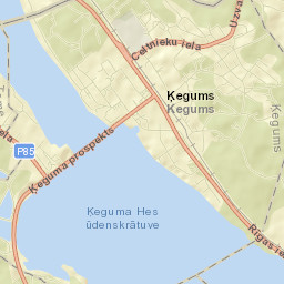 Ķegums Street Map
