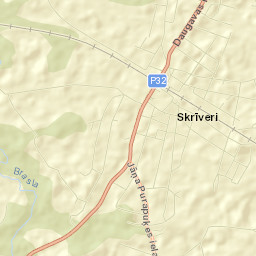 Skrīveri Street Map