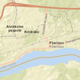 Pļaviņas Street Map