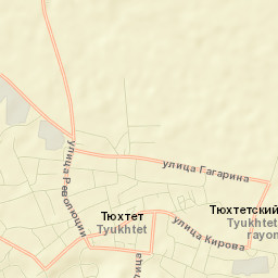 Tyukhtet Street Map