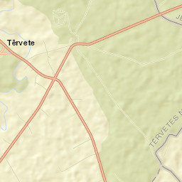 Tērvete Street Map