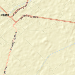 Žagarė Street Map