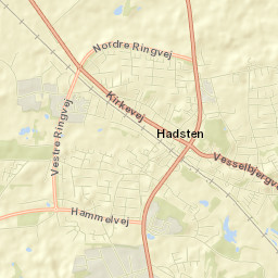Hadsten Street Map