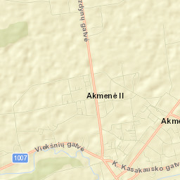 Akmenė Street Map