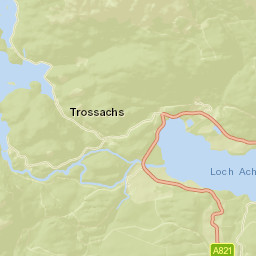 Duke's Pass, Loch Lomond and the Trossachs National Park, Cal Street Map