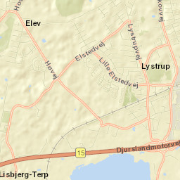Lystrup Street Map