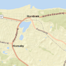 Hornbæk Street Map