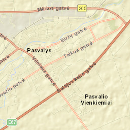Pasvalys Street Map