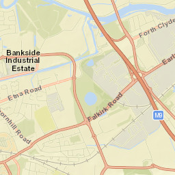 M9, Falkirk, UK Street Map