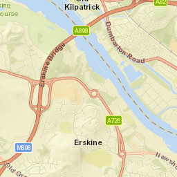 A726, Erskine, Renfrewshire PA8, UK Street Map