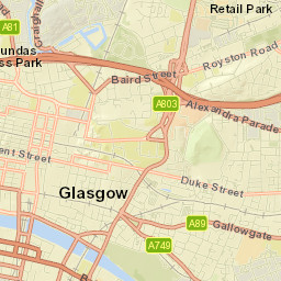Glasgow Street Map