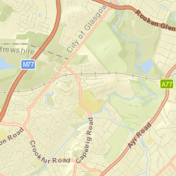 Stewarton Road, Glasgow, East Renfrewshire Street Map