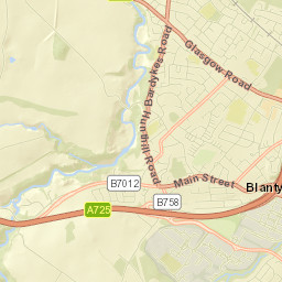 High Blantyre Street Map