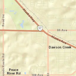 Dawson Creek Street Map