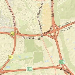 Brøndby Kommune Street Map