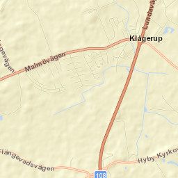 Klågerup Street Map