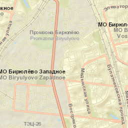 Biryulëvo Zapadnoye Street Map