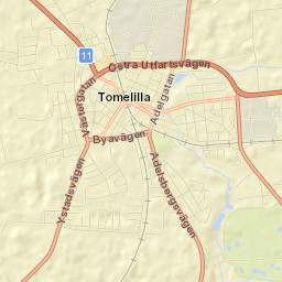 Tomelilla Street Map