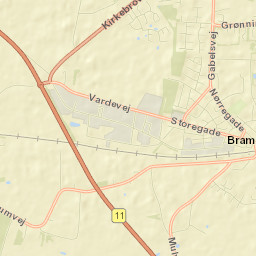 Bramming Street Map