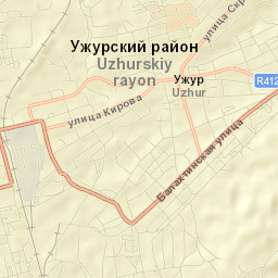 Uzhur Street Map
