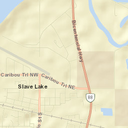 Slave Lake Street Map