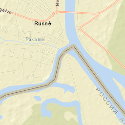 Rusnė Street Map