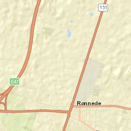 Rønnede Street Map