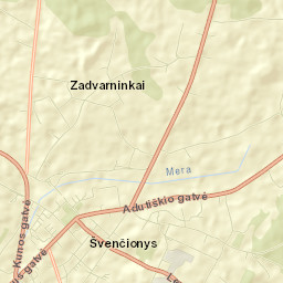 Svencionys Street Map