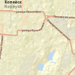 Kopeysk Street Map
