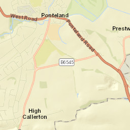 Ponteland Street Map